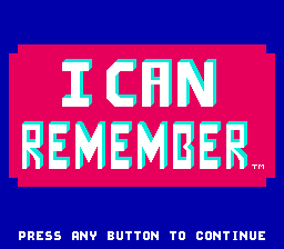 Fisher-Price - I Can Remember (U) [!]-video